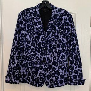 Lafayette 148 Cheetah Lined Cotton Jacket